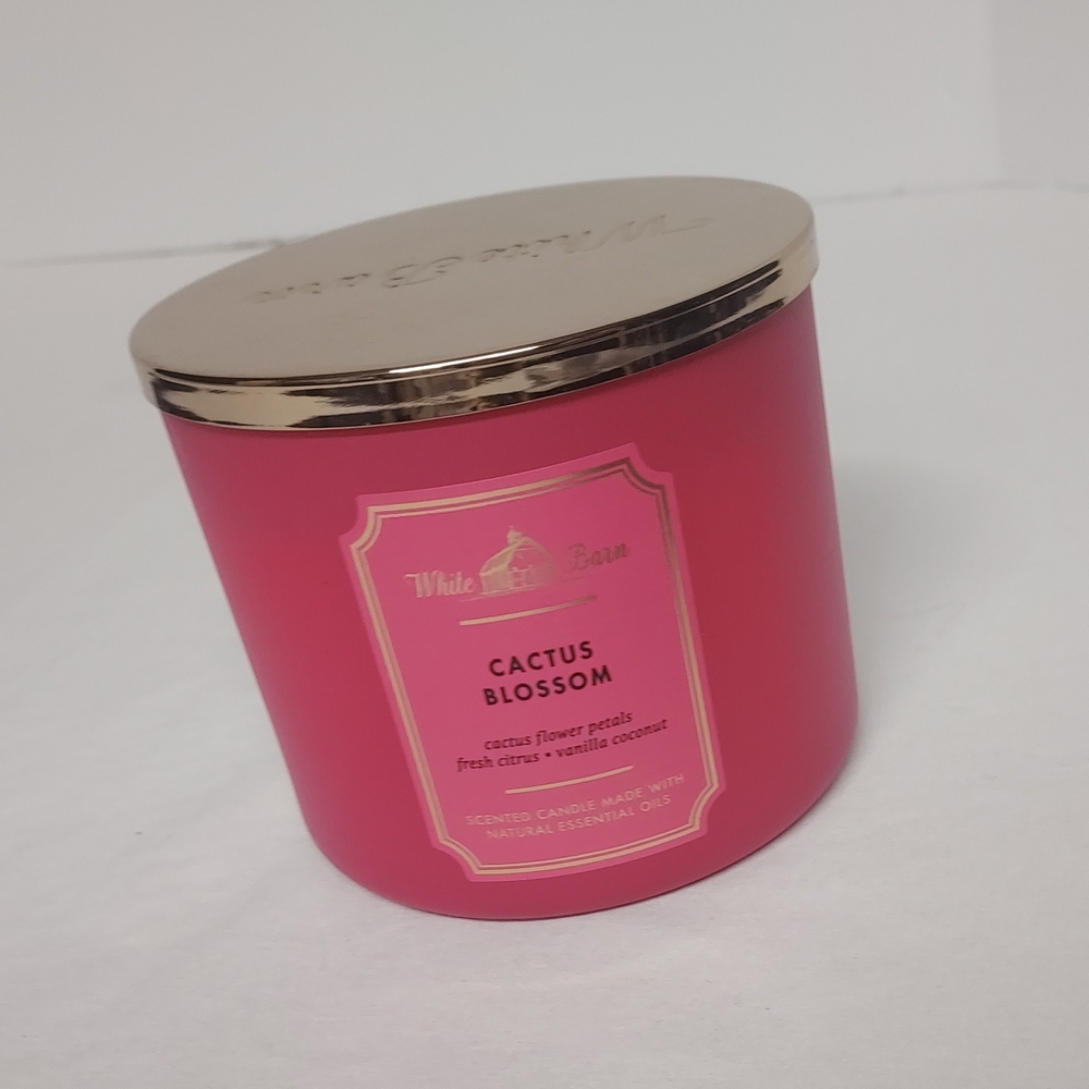 NEW Bath & Body Works Cactus Blossom Large 3 Wick Pink Candle